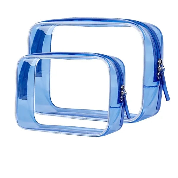 2 Piece Clear Cosmetic Bag