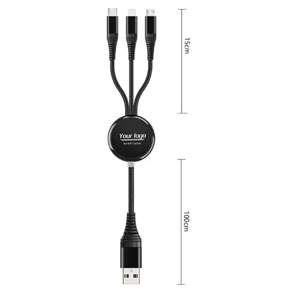 Illuminated Logo 3 in 1 Charging Cable