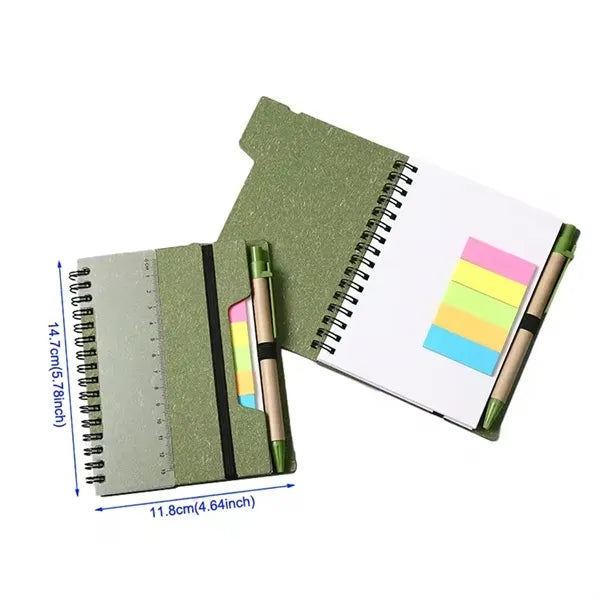 Notebook with Pen Set Sticky Notes Combo