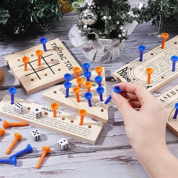 Wooden Peg Game Set 5 Pack with Custom Logo Option