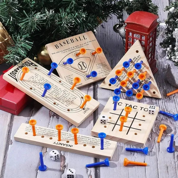 Wooden Peg Game Set 5 Pack with Custom Logo Option