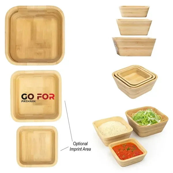 Bamboo Serving Bowl Set