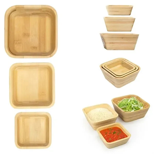 Bamboo Serving Bowl Set