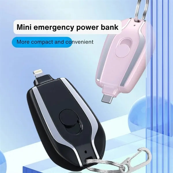 Mini Emergency Portable Mobile Phone Keychain Power Bank