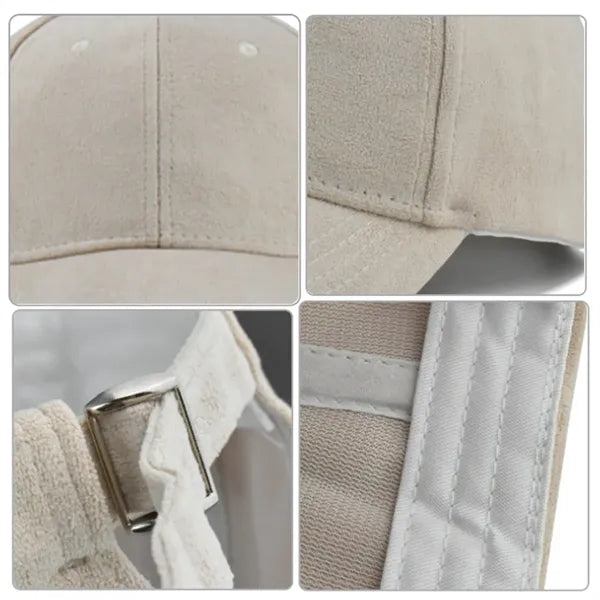 Adjustable Suede Six-Panel Baseball Cap Classic Hat