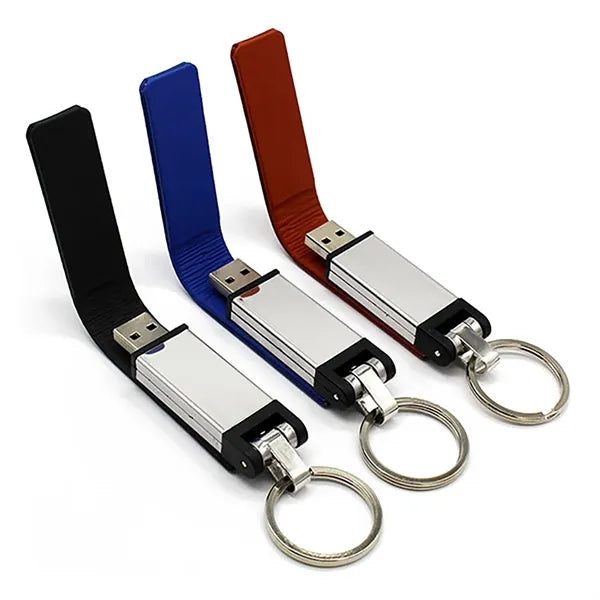 Leather Key Chain USB Flash Drive-16GB