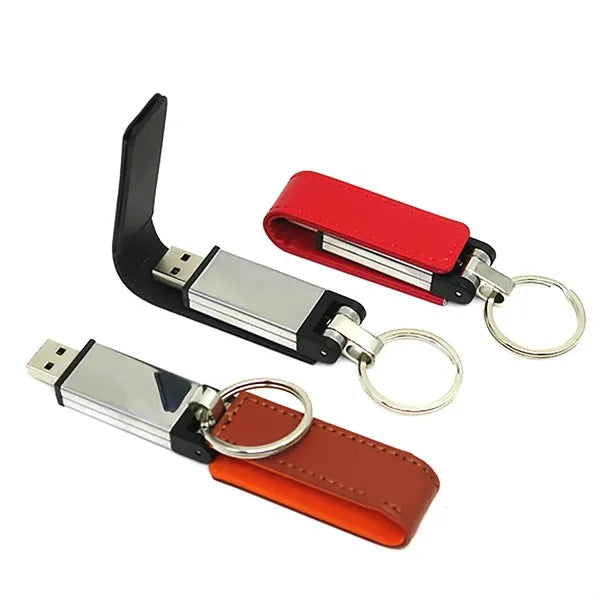 Leather Key Chain USB Flash Drive-16GB