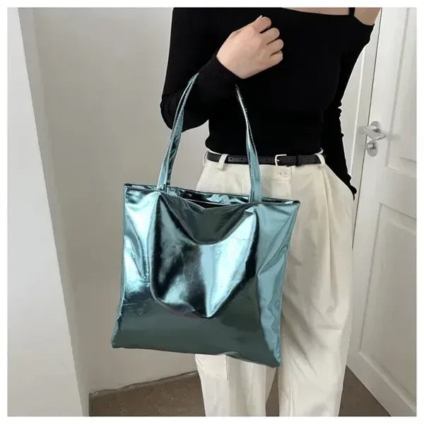 Handbag Laser Shiny PU Leather Tote Bag