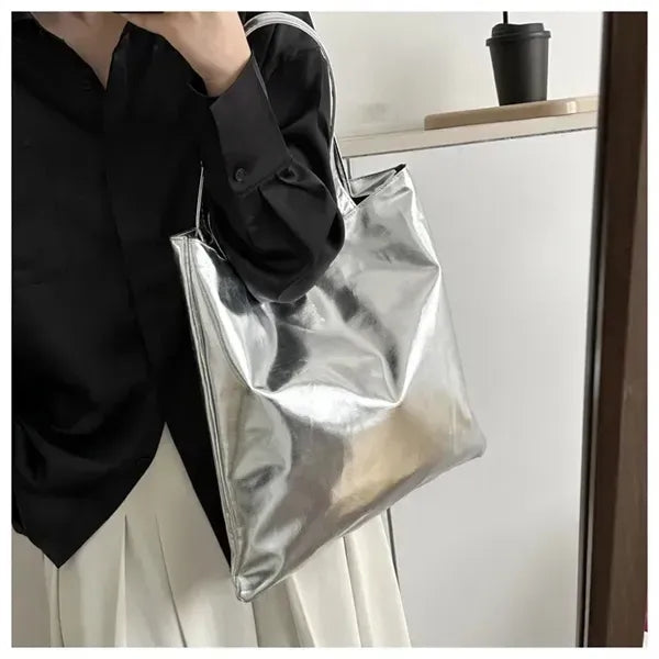 Handbag Laser Shiny PU Leather Tote Bag