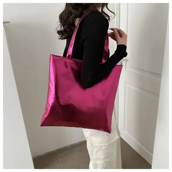 Handbag Laser Shiny PU Leather Tote Bag
