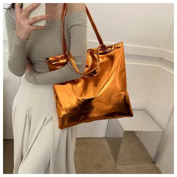 Handbag Laser Shiny PU Leather Tote Bag