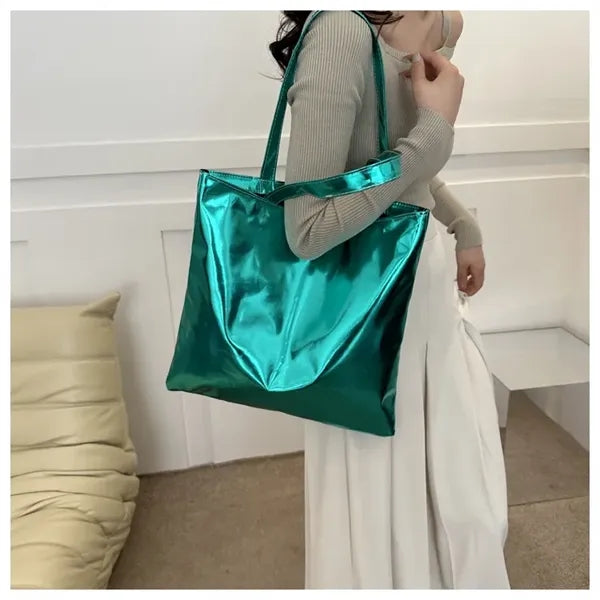 Handbag Laser Shiny PU Leather Tote Bag