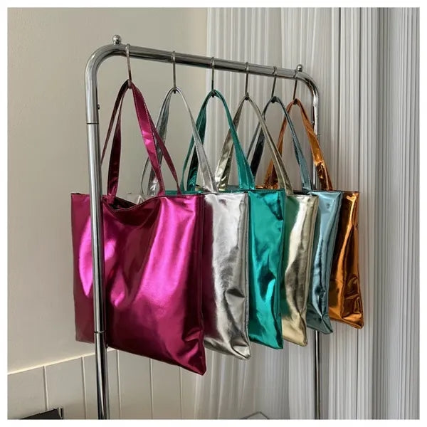 Handbag Laser Shiny PU Leather Tote Bag
