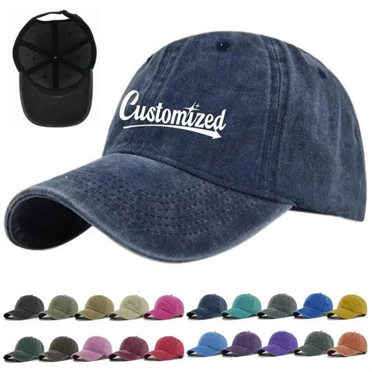 Washed Vintage Baseball Cap Classic Six-Panel