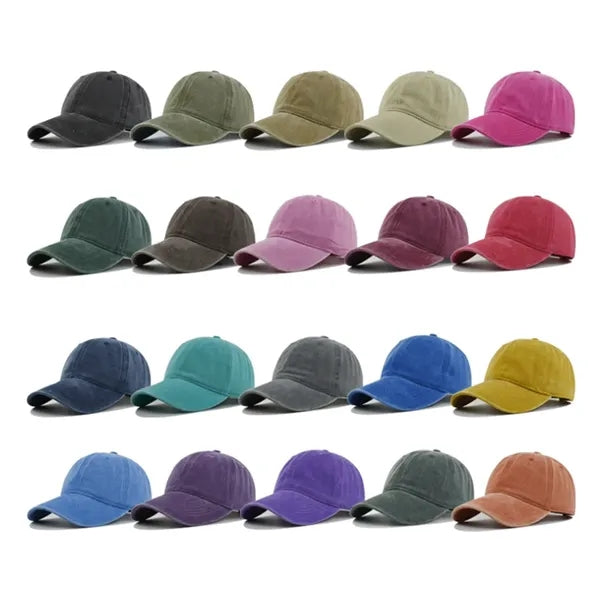 Washed Vintage Baseball Cap Classic Six-Panel