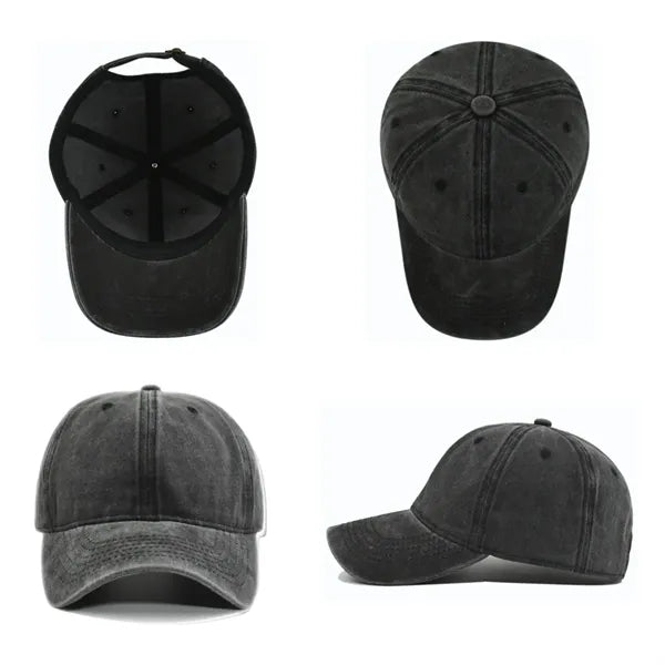 Washed Vintage Baseball Cap Classic Six-Panel