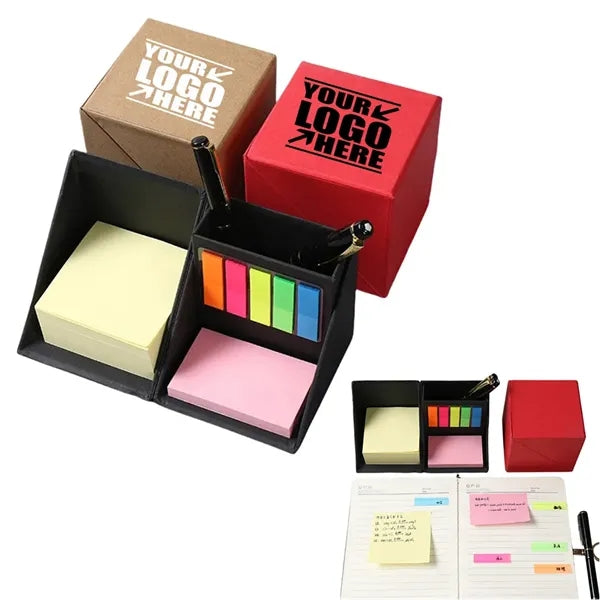 Eco-Friendly Foldable Paper Note Holder Box for Desk