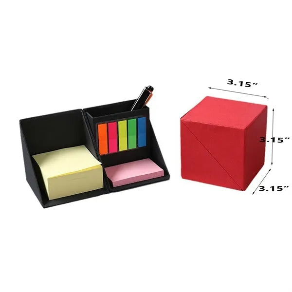 Eco-Friendly Foldable Paper Note Holder Box for Desk