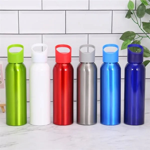 20Oz. Aluminum Sports Water Bottle with Carry Handle Cap