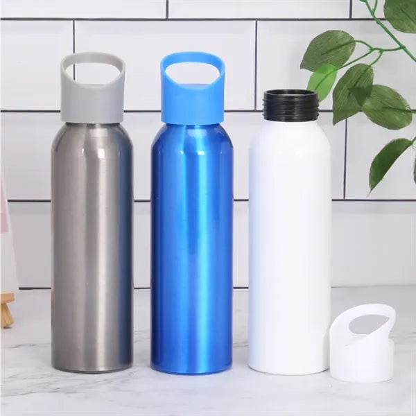 20Oz. Aluminum Sports Water Bottle with Carry Handle Cap