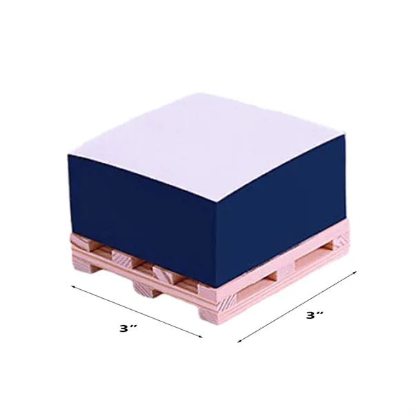 Recycled Paper Sticky Memo Brick with Wooden Holder Base