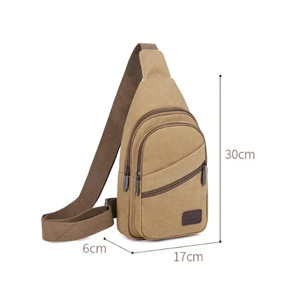 Wear and Scratch Resistant Canvas Crossbody Sling Bag