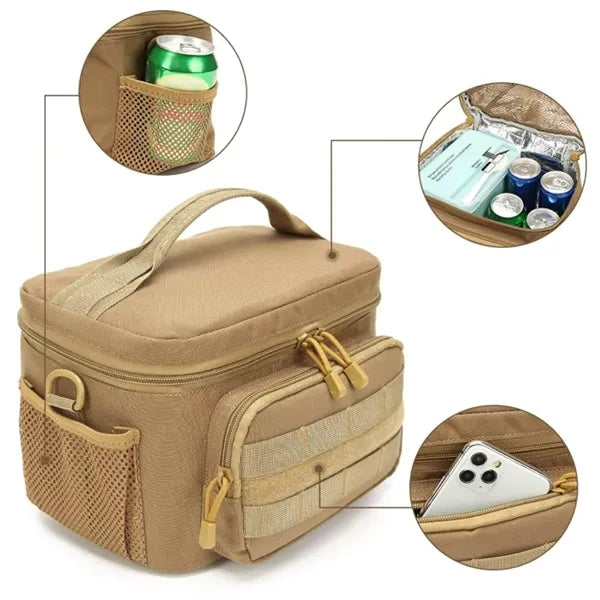 Tactical MOLLE Camouflage Insulated Lunch Cooler Bag