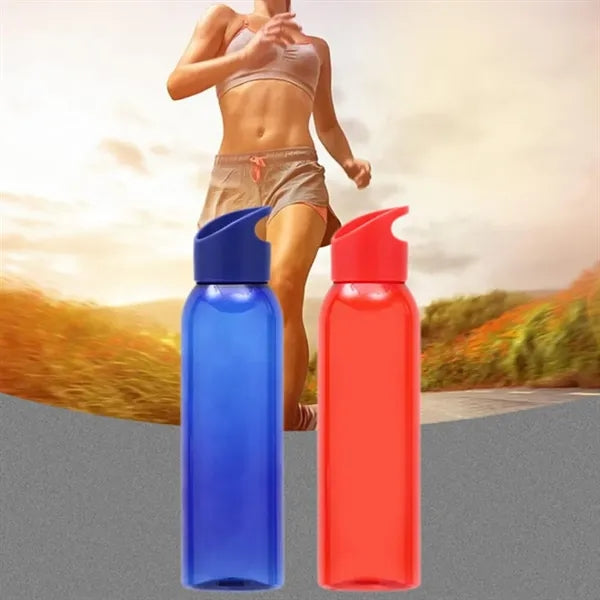 22Oz. Translucent Sports Water Bottle with Carry Loop Cap