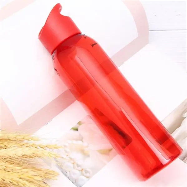 22Oz. Translucent Sports Water Bottle with Carry Loop Cap