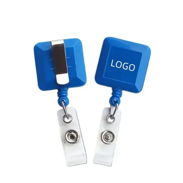 Decorative Retractable Square Badge Reel