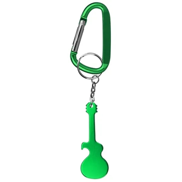 Guitar Bottle Opener with KeyChain Carabiner