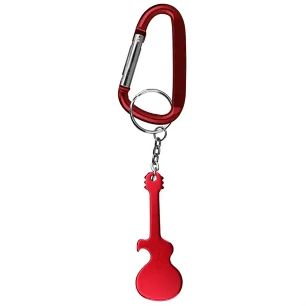 Guitar Bottle Opener with KeyChain Carabiner