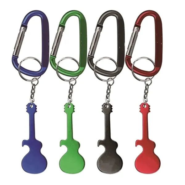 Guitar Bottle Opener with KeyChain Carabiner
