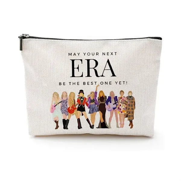 Pattern cotton and linen cosmetic bag