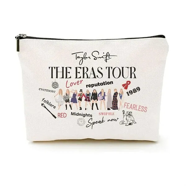 Pattern cotton and linen cosmetic bag