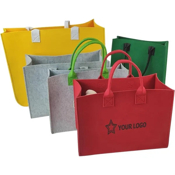 Logo Felt Tote Bags