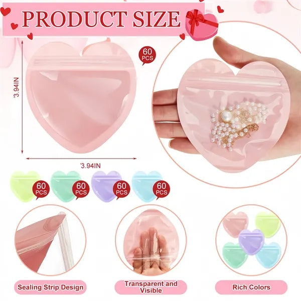 Heart Shaped Ziplock Bag