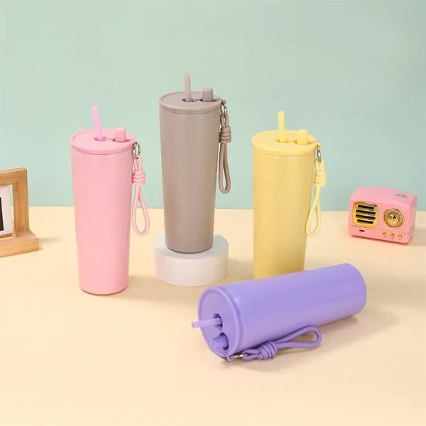 24oz Portable Straw Travel Water Bottle
