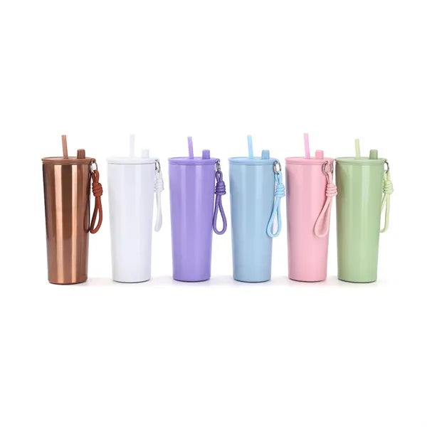 24oz Portable Straw Travel Water Bottle