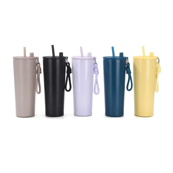 24oz Portable Straw Travel Water Bottle