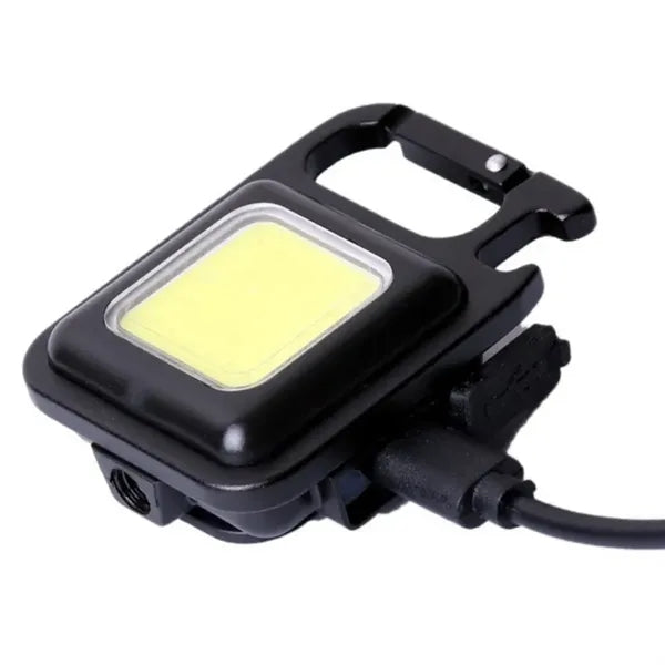 Multi Function LED COB Mini Rechargeable Flashlight Keychain