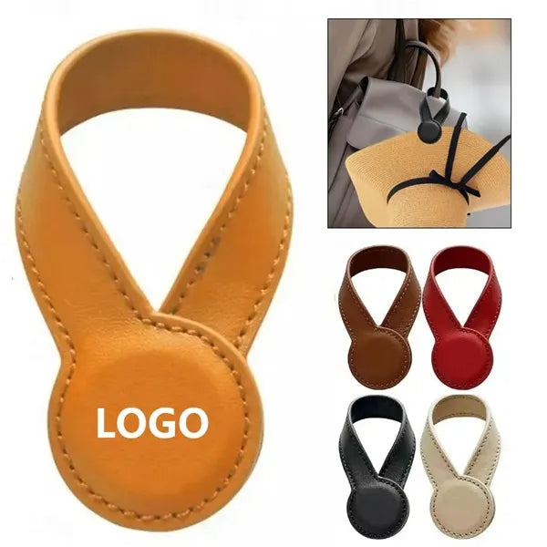 Leather Magnetic Hat Clip Holder for Travel & Outdoors