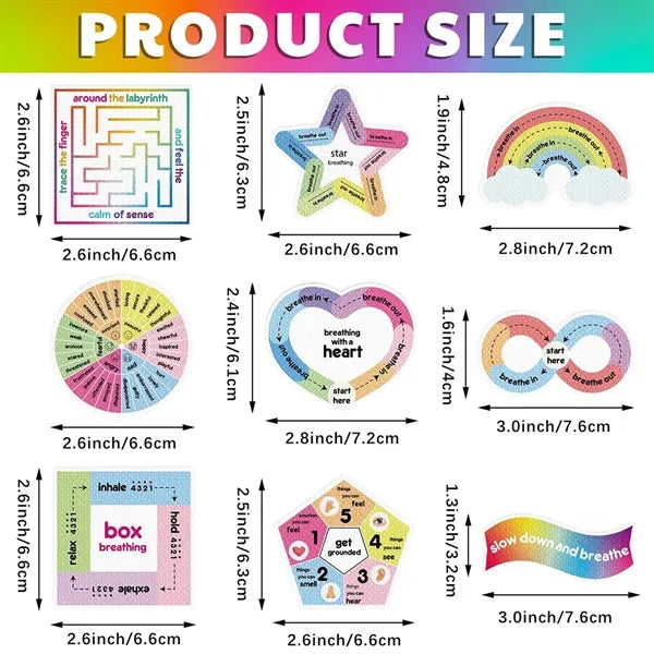 8 Pack Sensory Texture Strips For Stress Relief Focus