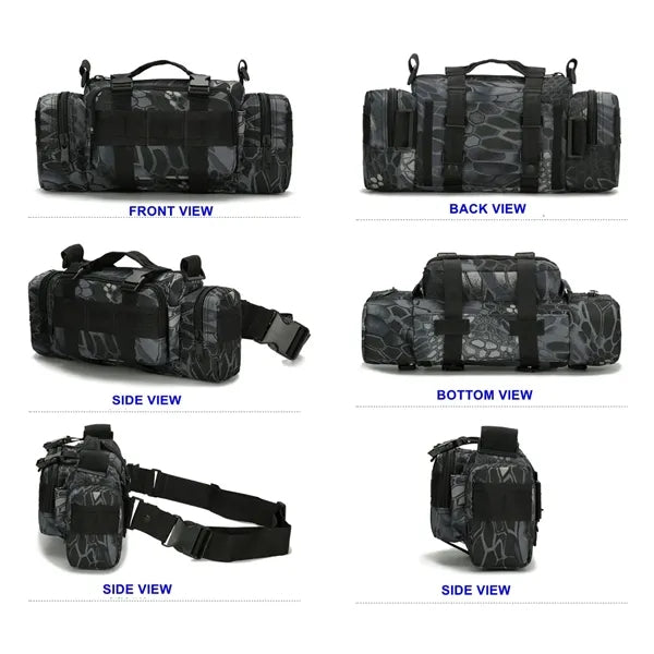 Multi-Functional Waterproof Tactical Waist Pack for Outdoors