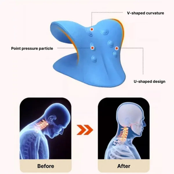 C Shape Neck Massager Pillow Cervical Stretcher Corrector