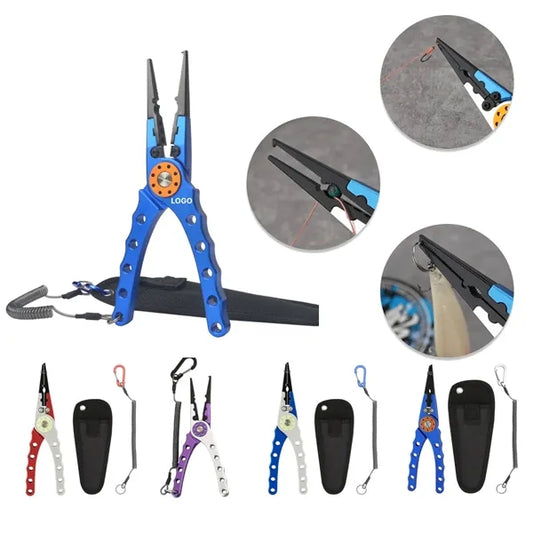 Aluminum Alloy Fishing Pliers with Lock and Lanyard