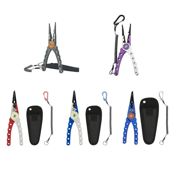 Aluminum Alloy Fishing Pliers with Lock and Lanyard