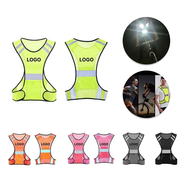 Reflective Safety Vest Breathable Mesh Night Running Gear