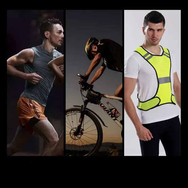 Reflective Safety Vest Breathable Mesh Night Running Gear