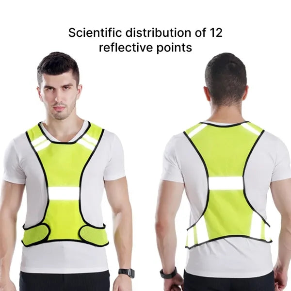 Reflective Safety Vest Breathable Mesh Night Running Gear